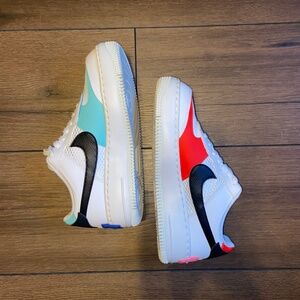 Nike Air Force 1 Shadow – White w/ Neon & Pastel Accents – Women’s Size 8
